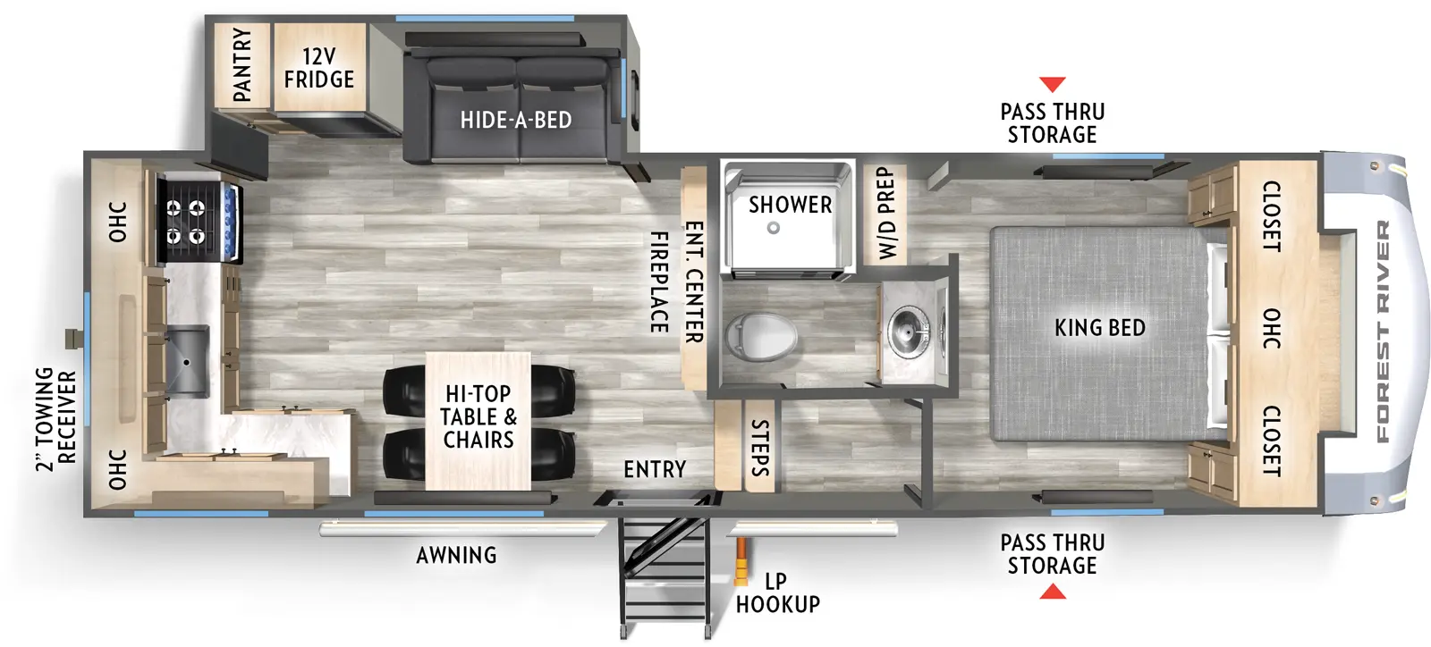 Wildcat Fifth Wheels 23RK Floorplan